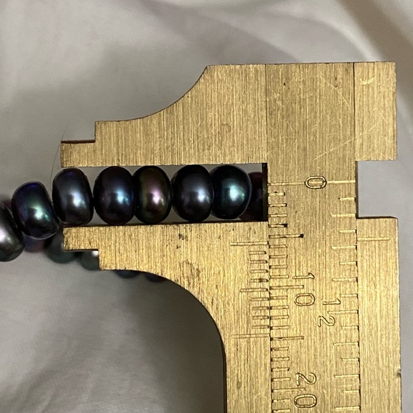 Vintage Peacock Freshwater 4mm Seed Pearl Sterling Silver Clasp Choker Necklace - Picture 13 of 13